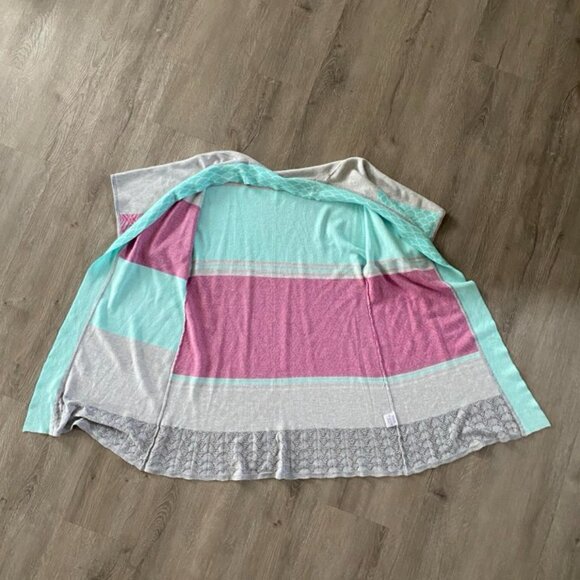 Belldini Short-sleeve Patchwork Knit Kimono Cardigan Large - Picture 6 of 11